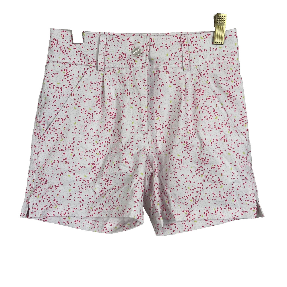 Turtles & Tees Swimming Shorts Kid's Girls Medium Pink Dotted Embroidered Logo